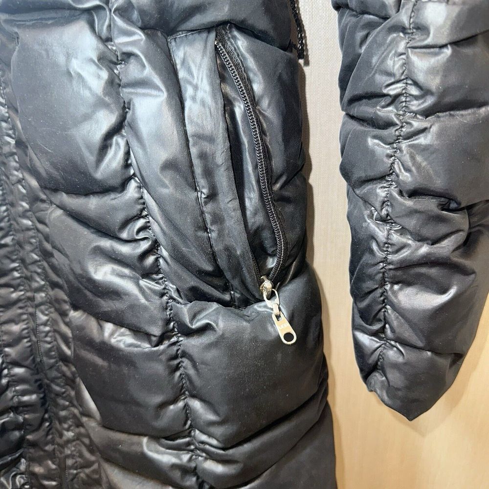 UGG WOMEN PUFFER LONG PARKA JACKET COAT 80/20 Down Black Size Small No Belt - Picture 4 of 8